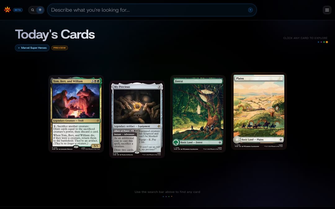 Look Up Magic Cards